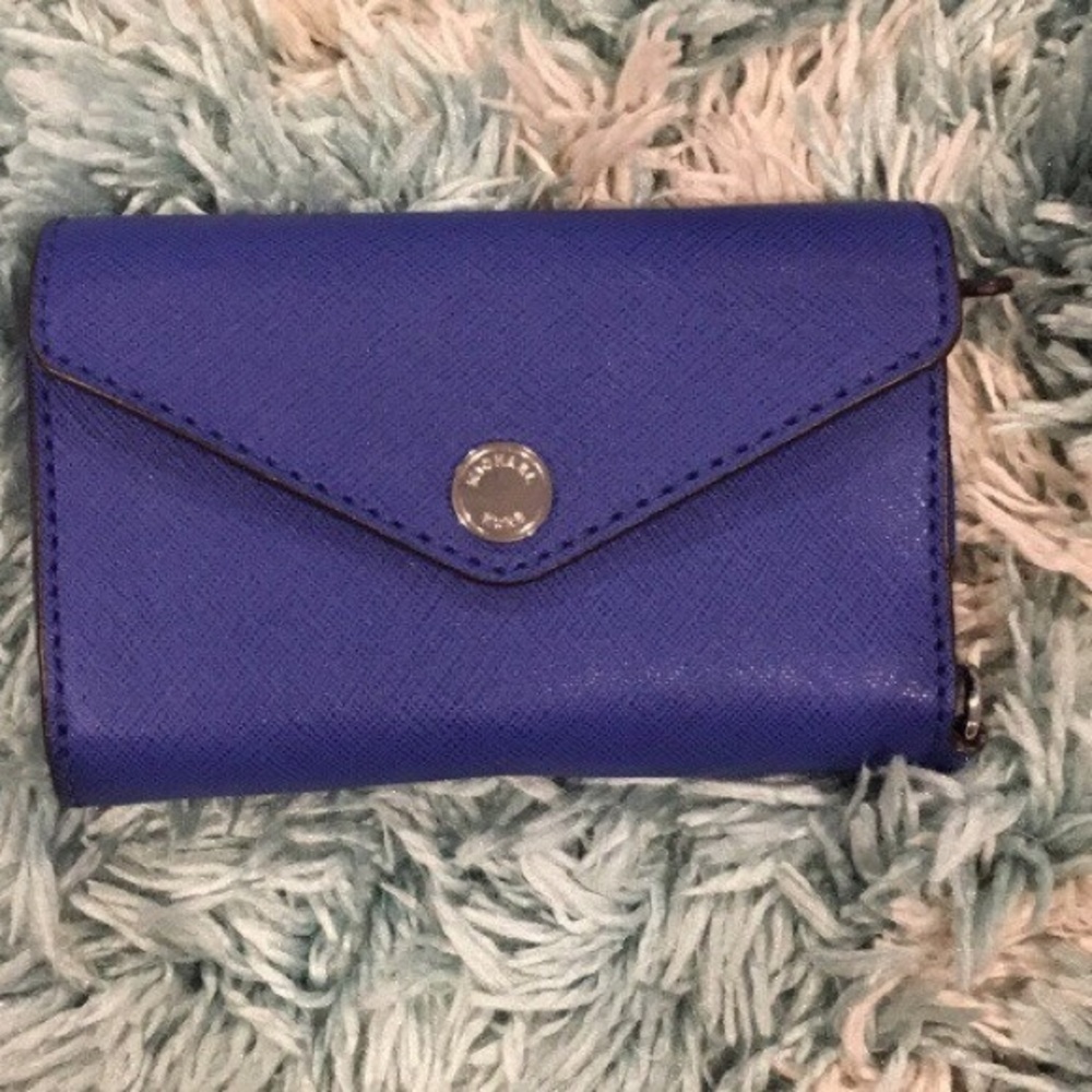 Cobalt blue Micheal Kors wallet/ phone holder